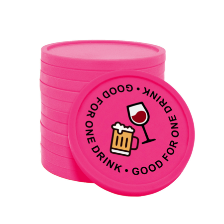 CombiCraft Gekleurde good for one drink consumptiemunten Ø29mm - 100 stuks