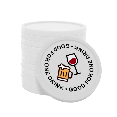 CombiCraft Gekleurde good for one drink consumptiemunten Ø29mm - 100 stuks