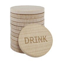 Consumptiemunten drink hout - 100 stuks