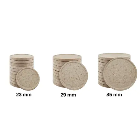CombiCraft Blanco houtvezel munten Ø35mm - per 100 stuks