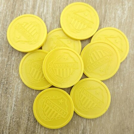 CombiCraft Plastic reliëfmunten Ø29mm met jouw ontwerp - per 1000 stuks