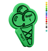 CombiCraft Plastic contrastmunten in ijsvorm 33x50mm met eigen tekst - per 1000 stuks