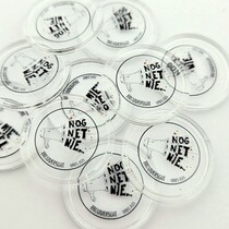Bedrukte munten plastic Ø25mm - 100 stuks
