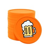 Gekleurde bier consumptiemunten Ø29mm - per 100 stuks