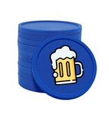 Gekleurde bier consumptiemunten Ø29mm - per 100 stuks