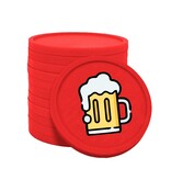 Gekleurde bier consumptiemunten Ø29mm - per 100 stuks