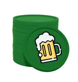 Gekleurde bier consumptiemunten Ø29mm - per 100 stuks