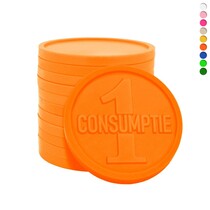 Consumptiemunten 1 consumptie - 250 stuks