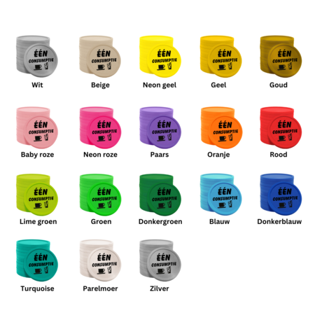 Consumptiemunten plastic met tekst 'één consumptie' Ø29mm - per 100 stuks