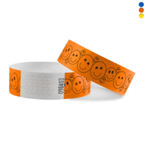 Smiley Tyvek polsbandjes - 100 stuks