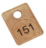 Garderobemunten Tiffany houtmotief set 100 t/m 200