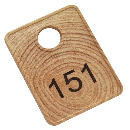 Garderobemunten Tiffany houtmotief set 100 t/m 200