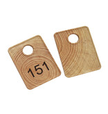 Garderobemunten Tiffany houtmotief set 100 t/m 200