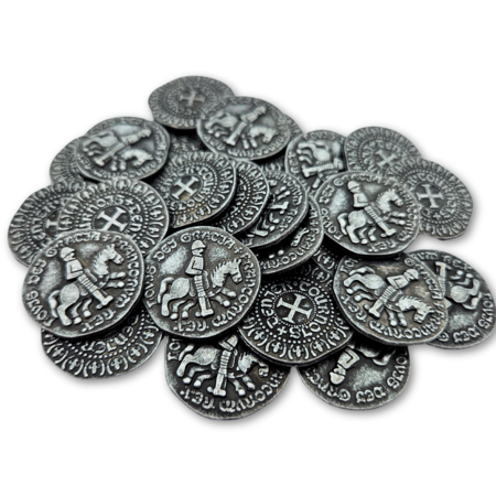 CombiCraft Replica middeleeuwse munt zilverkleurig ca. Ø24mm - per 100 stuks