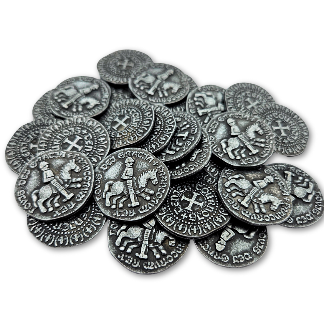 CombiCraft Replica middeleeuwse munt zilverkleurig ca. Ø24mm - per 100 stuks
