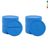 Ronde breekmunten van plastic Ø29mm - per 250 stuks