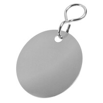 Blanco RVS sleutellabel Ø30mm actiemodel