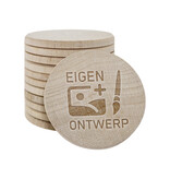 CombiCraft Houten munten met eigen gravering Ø37mm - per 50 stuks