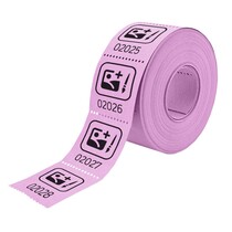 Consumptiebon op rol 30x30mm eigen ontwerp
