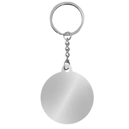 CombiCraft Blanco RVS sleutelhanger rond - per 1 stuk