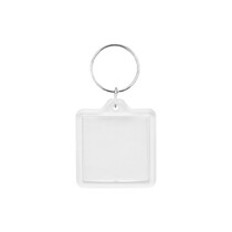 Blanco plexiglas sleutelhanger vierkant klein