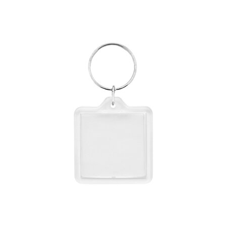 CombiCraft Plexiglas sleutelhanger blanco vierkant 40x40mm - per 1 stuk
