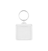 Plexiglas sleutelhanger met jouw foto vierkant 40x40mm - per 1 stuk