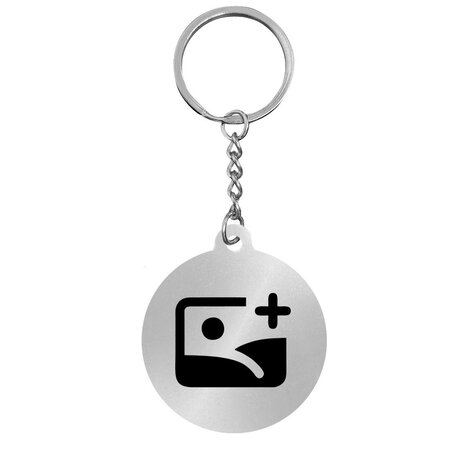 CombiCraft Blanco RVS sleutelhanger met logo - per 1 stuk