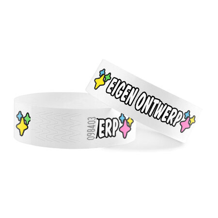 Tyrex polsbandjes met jouw eigen ontwerp - per 100 stuks