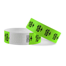 18+ Tyvek polsbandjes - 100 stuks