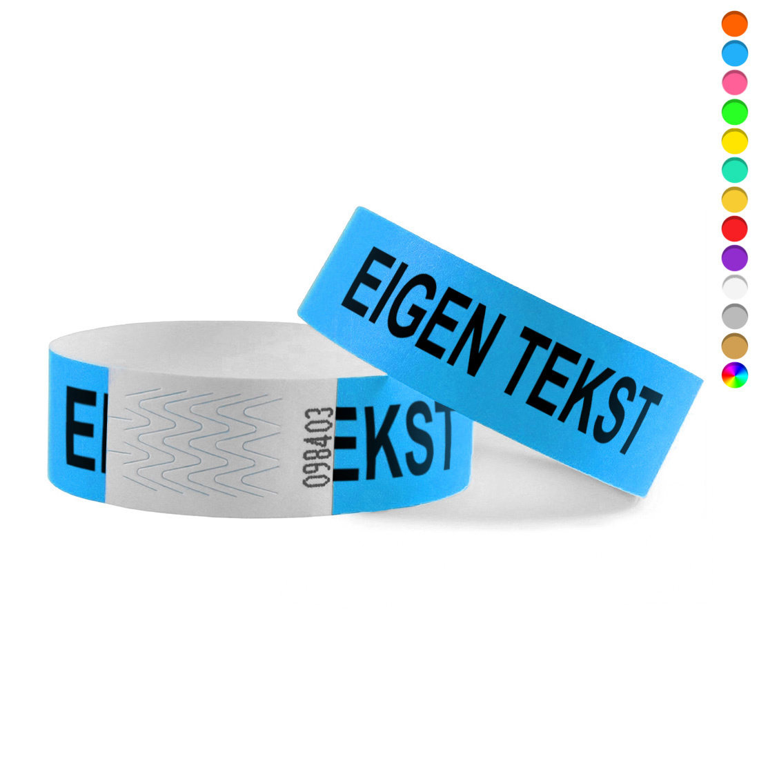 CombiCraft Tyrex polsbandjes met jouw eigen tekst - per 100 stuks