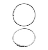 Staaldraad Sleutelringen Ø18 mm zilverkleurig  met 1/3 overlap -  100 stuks