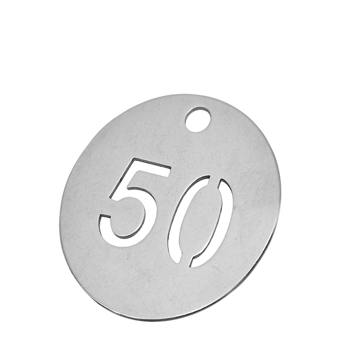 CombiCraft RVS nummerplaatjes Ø30 mm uitgespaard getal - per set