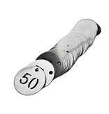 CombiCraft RVS nummerplaatjes Ø30 mm uitgespaard getal - per set