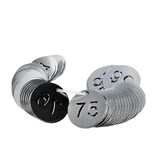 CombiCraft RVS nummerplaatjes Ø30 mm uitgespaard getal - per set