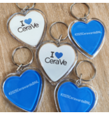 Plexiglas sleutelhanger blanco hart middel 48x50mm - per 1 stuk