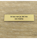 Kunststof naamplaatje 85x20mm voor bel, voordeur of brievenbus