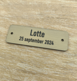 Graveerplaatje of naamplaatje - in een wensmaat tot max. 125 x 25mm voor bij de bel, deur of brievenbus