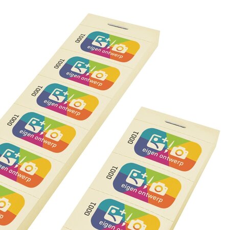 CombiCraft Genummerde consumptiebonnen bedrukken met eigen ontwerp in full colour - per 1000 bonnen