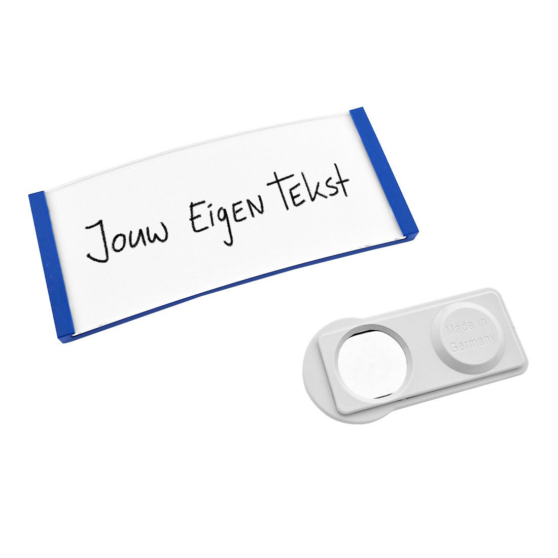CombiCraft Blanco Polar naambadge met magneet blauw - per 1 stuk