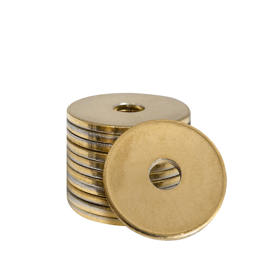 CombiCraft Messing of Staal vermessingd (Trimeta) €1,00 munt = formaat winkelwagenmunt of lockermunt €1,00 formaat - 100 stuks