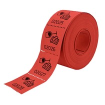 Consumptiebonnen op rol bier/wijn - 500 stuks