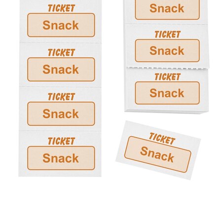 CombiCraft Consumptiebonnen snack Engstalig op strips - per 1000 bonnen