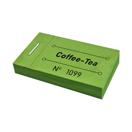 CombiCraft Consumptiebon coffee-tea in groen 50x30mm - per 50 bonnen