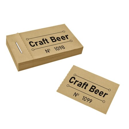 CombiCraft Consumptiebon craft beer in caramel 50x30mm - per 50 bonnen
