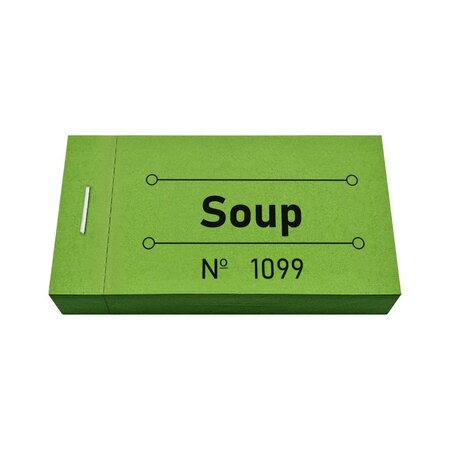 CombiCraft Consumptiebon soup in groen 50x30mm - per 50 bonnen