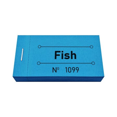 CombiCraft Consumptiebon fish in blauw 50x30mm - per 50 bonnen
