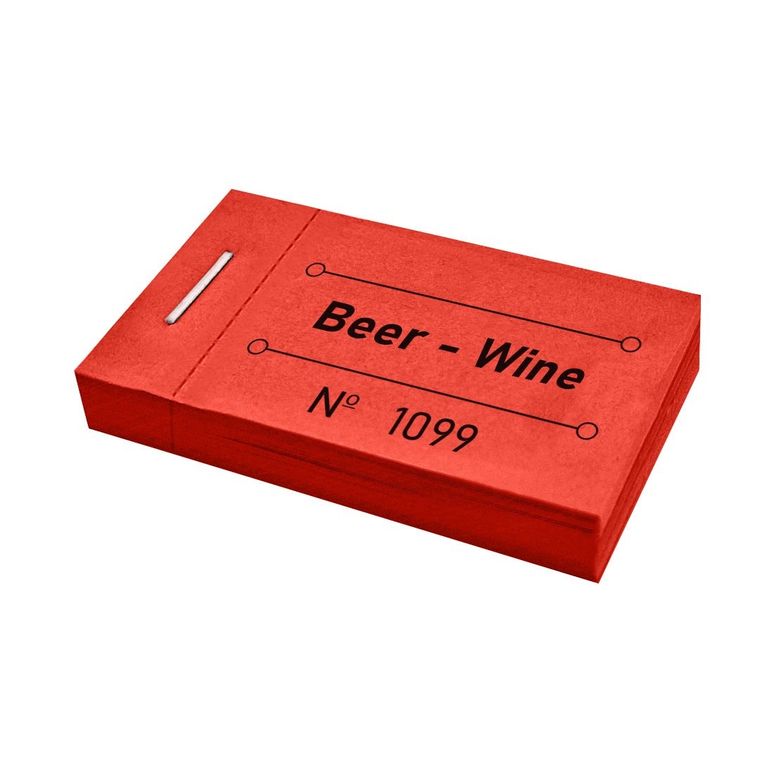 CombiCraft Consumptiebon beer-wine in rood 50x30mm - per 50 bonnen