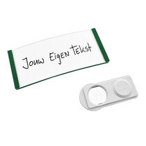 Blanco naambadge Polar kunststof groen - per stuk