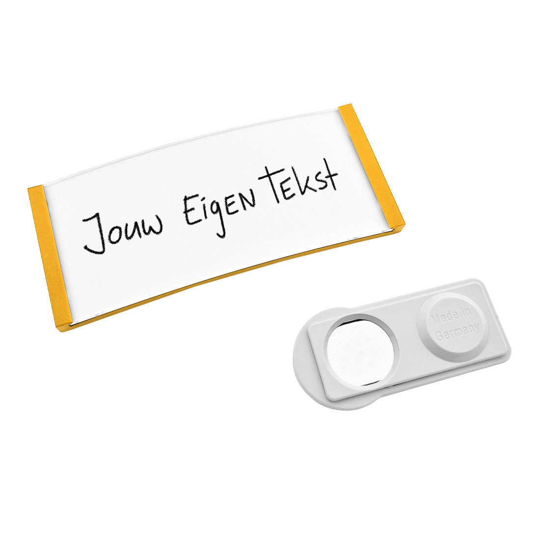 CombiCraft Blanco Polar naambadge kunststof met magneet geel - per 1 stuk
